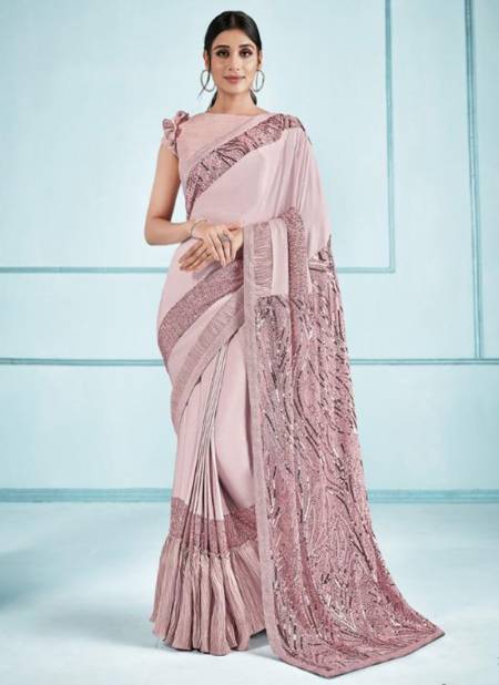 Baby Pink Colour NORITA 42100 ELURA Mahotsav New Designer Party Wear Lycra Saree Collection 42104